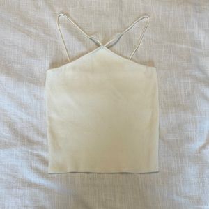 NWT Boutique White Strappy Tank Top